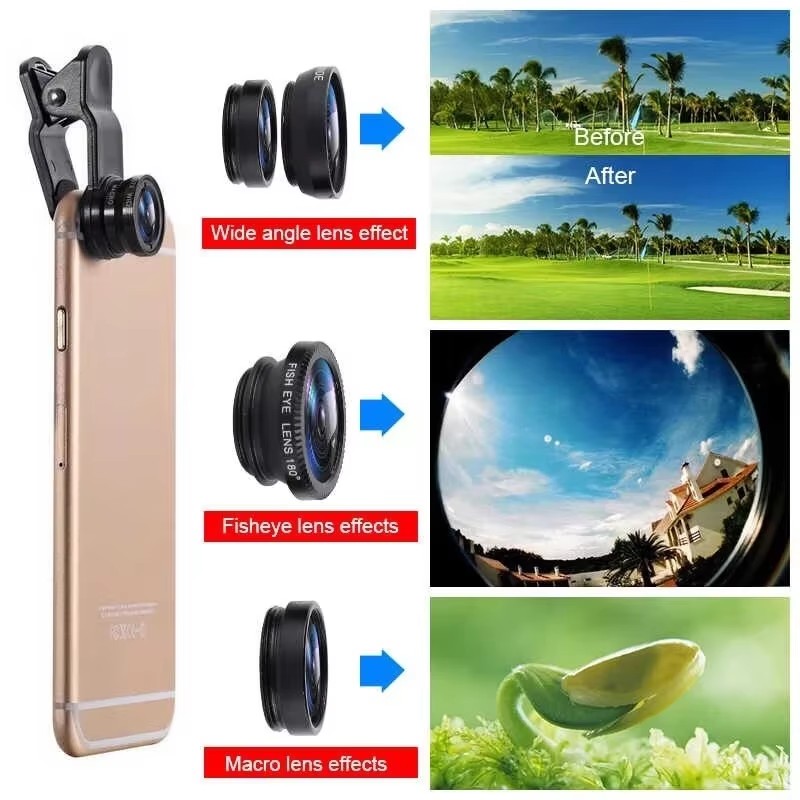 3In1 Mobile Phone Fish Eye Len - Fishing Camera ulasan dan harga